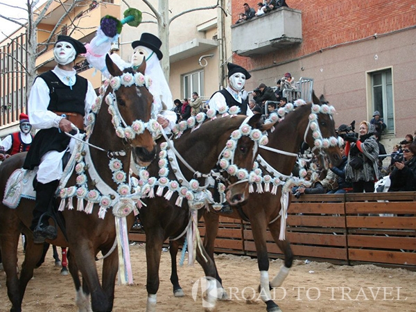Traditional parade in Oristano - Sardegna The Sartiglia is a race to the ring of medieval origin. The traditions of the Sartiglia <br/> must be traced back to the military games used for training of militias.